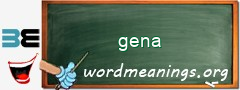 WordMeaning blackboard for gena